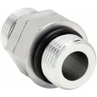 PARKER Metal Pipe Straight: Union, Steel, 3/8 in x 3/8 in, Male Threaded x Male SAE Threaded (MPN 6 F5OHAO-S)