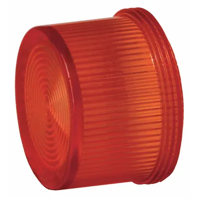 Siemens Pilot Light Lens: 30 mm Panel Mounting Hole Dia, Red, Concentric Rings - Pilot-Light Lenses