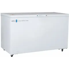 General purpose lab freezer with 15 cu ft capacity, temperature range -25°C to -15°C. Manual defrost method and swing solid door. Suitable for storing biological samples, reagents, and other temperature-sensitive materials in laboratory settings.