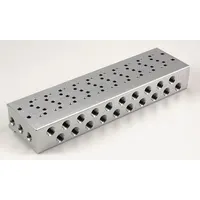 Manifold: Side-Ported Body, 0°F to 122°F, 22 psi to 115 psi, Female 1/8 in NPT, 10 Valve Ports, Side (MPN SMH81N-10)