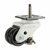 FOOT MASTER Plate Caster: Nylon Tread, 72 mm Wheel Dia, 108 mm Mounting Ht, 1,543 lb Load Capacity (MPN GDHD-75-ASF-NYN)