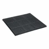 Interlocking Drainage Mat Tile: Interlocking Drainage Mat Tile, 3 ft x 3 ft, Smooth, Black, Mat Tile (MPN 578.58X3X3NBRBK)
