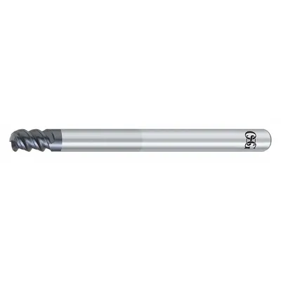 OSG Corner Radius End Mill: Carbide, WXS Coated, 3 Flute, 10 mm Mill Dia, 15 mm LOC - Reduced-Neck Carbide Corner-Radius End Mills for Hardened Materials