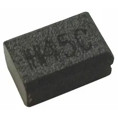 Carbon brush replacement part for power tool motors. Conducts electrical current between stationary and moving parts to maintain motor performance. Used in compatible MILWAUKEE power tools.