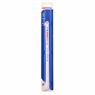 LENOX Hacksaw Blade: 10 in Blade Lg, Bi-Metal, 24, 1/2 in Blade Wd, 0.03125 in Blade Thick - General Purpose Hacksaw Blades