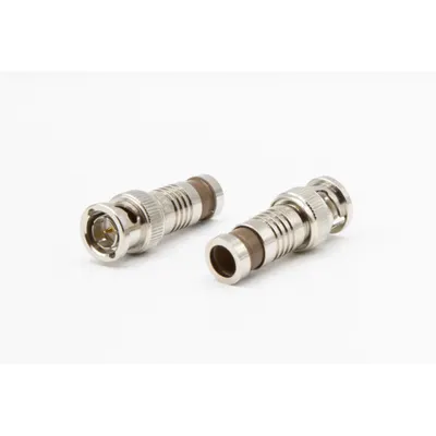 GEM BY TRIPLETT Coaxial Connector: Male, Connector, Silver, Compression, RG-59, BNC - BNC Coaxial Connectors