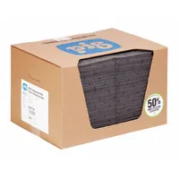 PIG Sorbent Pad: 14 oz Volume Absorbed Per Pad, 20 in x 15 in Pad Size (L x W), Perforated, 200 PK (MPN MAT135)