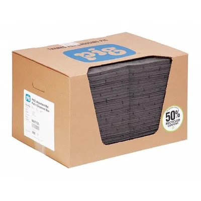 PIG Sorbent Pad: 14 oz Volume Absorbed Per Pad, 20 in x 15 in Pad Size (L x W) - Sorbent Pads