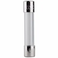 Fast-acting cylindrical fuse rated 250 mA at 250 V AC. 1/4 in x 1 1/4 in body fits standard fuse holders. Provides overcurrent protection in industrial equipment, control panels, and instrumentation.