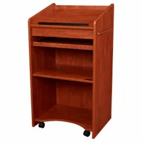 OKLAHOMA SOUND Lectern: Cherry, Laminate, 46 in Overall Ht, 25 in Overall Wd, 20 in Overall Dp (MPN 600-CH)