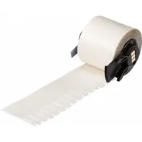 Wraparound Label: 1 1/2 in x 1/4 in, 1/4 in, Vinyl, White (Matte), For 10 AWG to 4 AWG Wire Gauge (MPN M6-28-427)