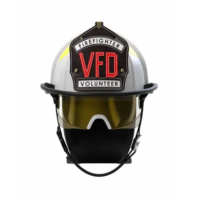 BULLARD Lightweight Traditional Helmet: White, Fiberglass, Traditional Rear Brim - Fire and Rescue Helmets