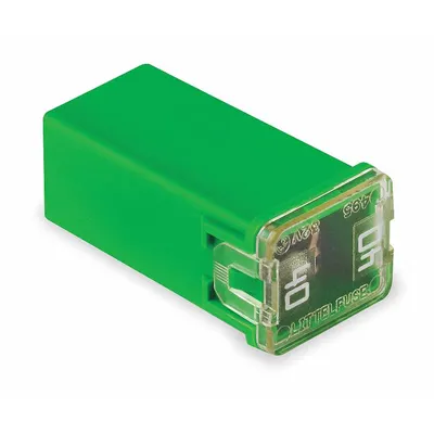 LITTELFUSE Automotive Fuse: JCAS Series, Green, Female, Cartridge, Time-Delay, 40 A - Female Time-Delay Fuses