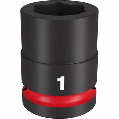 MILWAUKEE Standard Impact Socket: 3/4 in Drive Size, SAE, 1 in Socket Size, 6-Point - 3/4" Drive Impact Sockets