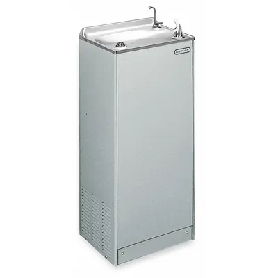 ELKAY Drinking Fountain: 8 gph @ 50°F, 41 1/2 in Overall Ht, Top Push Button - Hand-Operated Drinking Fountains with Glass Filler Spouts