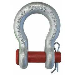 Carbon steel anchor shackle with a working load limit of 13,000 lb and a body thickness of 7/8 in. Used for connecting chains, slings, or cables in lifting and rigging applications.