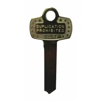 Key Blank: Compatible with BEST Locks, Q Keyway Type, Key ID # KS473, 0 Pins, Brass, Nickel Plated (MPN 1A1Q1KS473KS800NKW)