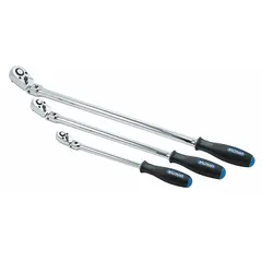 WESTWARD Hand Ratchet Set: Pear, Reversible, 12 in_18 in_24 in Overall Lg, 10° Min Arc Swing (MPN 384T87). Key specifications — attr1205598: Reversible; attr1205605: Quick-Release Included; attr1205607: Pear; attr1205624: WESTWARD.