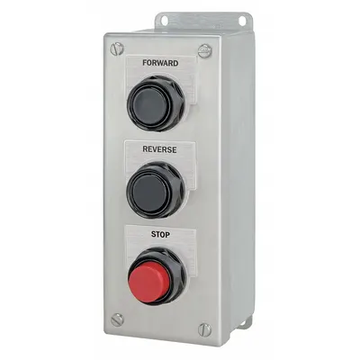 Siemens Control Station: (3) Flush Push Buttons, 0 Pilot Lights, 3NO/3NC - Push-Button Control Stations