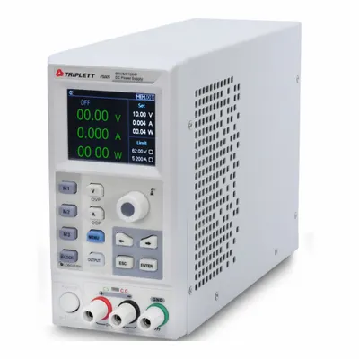 TRIPLETT Power Supply: Digital DC, 6.9 in H x 3.4 in W x 10 in D, 3 Displays, Not Certified - Digital DC Power Supplies