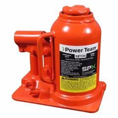 This mechanical bottle jack from POWER TEAM has a 12 ton load capacity and a steel body. With a minimum height of 6 3/4 in and a maximum lift of 3 3/4 in, it is suited for high-clearance lifting tasks in industrial maintenance and repair applications.