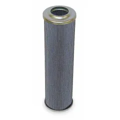 Fiberglass hydraulic cartridge filter element with 10-micron rating. Designed for removal of contaminants from hydraulic fluid in industrial machinery, mobile equipment, and power units. Protects pumps, valves, and actuators from wear.