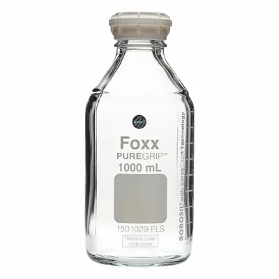 FOXX LIFE SCIENCES Glass Media, BOD, & Specialty Lab Bottles - Glass Lab Media Bottles: 2 L