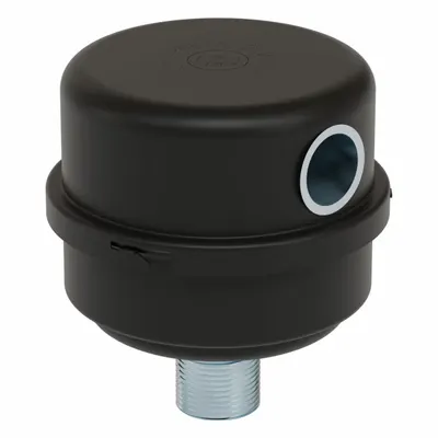 SOLBERG Filter Silencer: 1 in Inlet Size, 35 scfm, 4.5 in Overall Ht, 4.13 in Outside Dia - Air Compressor Intake Filters & Silencers