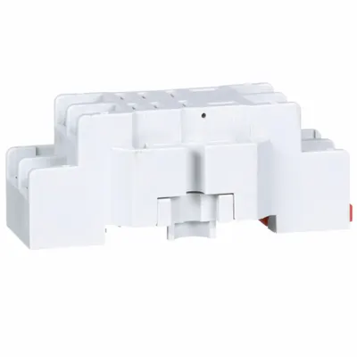 SCHNEIDER Relay Socket: 10 A Rating, DIN-Rail & Surface Socket Mounting, 8 Pins, D Socket - Combination DIN-Rail & Surface-Mounted Sockets