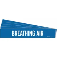 Pipe Marker: Breathing Air, Blue, White, Fits 2 1/2 to 7 7/8 in Pipe O.D., 1 Pipe Markers, 5 PK (MPN 7334-1-PK)