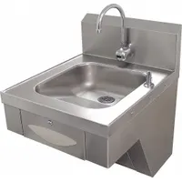 SPACE-SAVER Hand Sink: 1 Stations, 5 in Bowl Dp, 14 in Bowl Lg, 16 in Bowl Wd, Faucet Included (MPN 7-PS-41)