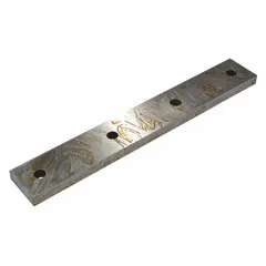 This lower blade is a replacement component for use in cutting or machining equipment. It is designed to fit specific models and serves as a part of the blade assembly for precise cutting operations.