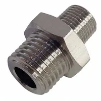LEGRIS Metal Pipe Straight: Straight, 1/2 in x 1/2 in, Male BSPT Threaded x Male BSPP Threaded (MPN 0192 21 21)