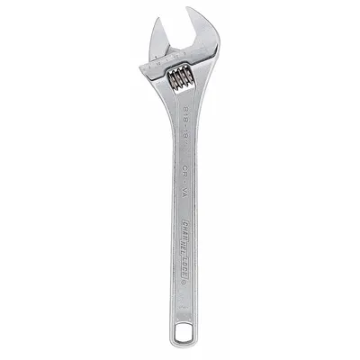 CHANNELLOCK Adjustable Wrench: Alloy Steel, Chrome, 18 in Overall Lg - General Purpose Adjustable Wrenches