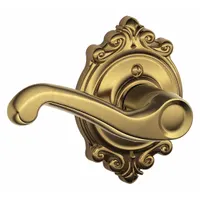 SCHLAGE Door Lockset: Dummy Lever Locksets, Brass, ADA Compliant (MPN F170 FLA 609 BRK LH)