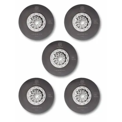 FEIN Oscillating Tool Blade: 3 3/8 in Blade Wd, 3 3/8 in Overall Lg, Long Cutting - Starlock Mounted Blades