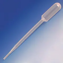 This non-sterile transfer pipette is made of clear plastic and has an 8 mL capacity. It is not autoclavable and not individually wrapped. Suitable for general liquid handling in laboratory settings where sterility is not required, such as transferring reagents, samples, or media. Pack of 400.