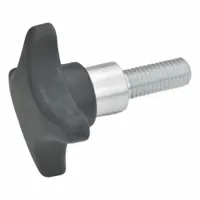 JW WINCO Hand Knobs; 4-Prong Knobs: Plastic w/ Steel Thread, M8 Thread, 40 mm Dia (MPN 6335.4-TE-40-M8-16)