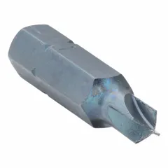 This 5-pack of #1 Torq-Set insert bits features a standard hex shank for use with power tools. Made from S2 steel with a rust preventative finish, these bits are designed for driving Torq-Set head fasteners in assembly and maintenance tasks. Not impact rated. Bit holder not included.
