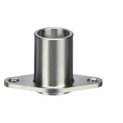 This diamond-style receptacle is designed to accept 1/4 in diameter quick-release pins. It provides a secure mounting point for pins in industrial fixturing, tooling, and equipment where rapid component changes are required. Suitable for use in machining, assembly, and material handling applications.