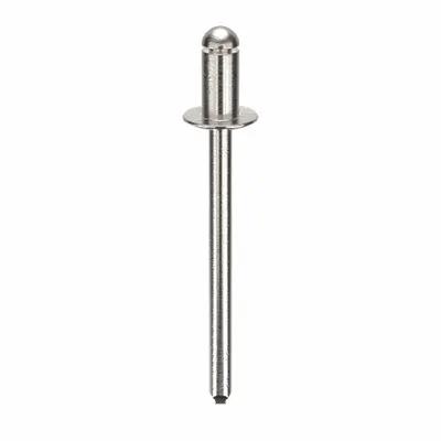 POP AVDEL Blind Rivet,1.568" L,0.153" dia,PK500: Inch, 1 9/16 in Overall Lg, 9/32 in Body Lg - Domed-Head Blind Rivets