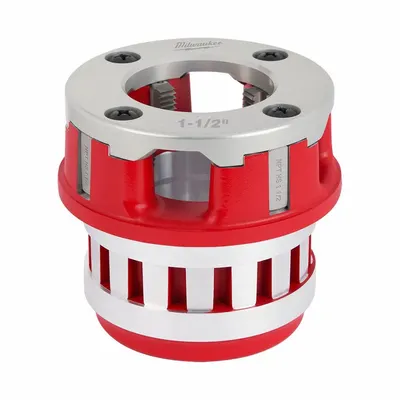 MILWAUKEE Pipe Threading Die Head: 12R, For 1 1/2 in Pipe, NPT, High Speed Steel - Die Heads for Handheld Pipe Threaders