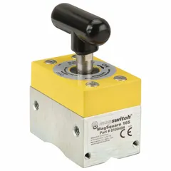 MAGSWITCH Magnetic Welding Square with a fixed 90° angle and 153 lb maximum pull force. The switchable magnetic base allows quick attachment and release on ferrous metal workpieces. Used for holding materials at precise right angles during welding, tacking, and fabrication tasks.