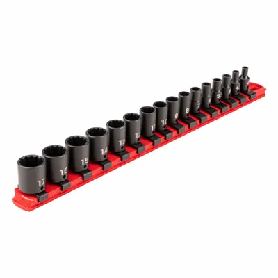 TEKTON Impact Socket Set: 1/4 in Drive Size, Small Set (0-50 pieces) Set Size - Metric Impact Socket Sets
