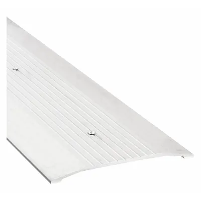 NATIONAL GUARD 427-4 Aluminum Saddle Threshold, 4 ft, Fluted Transition - Saddle Thresholds