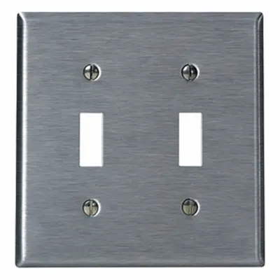 LEVITON Wall Plate: Toggle, 2 Gang - General Purpose Wall Plates