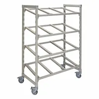CAMBRO Flex Station: 8 Traverses, 75 1/4 in Ht, 24 in Dp, NSF Certified, Speckled Gray, 48 in Lg (MPN CPM244875FX4)