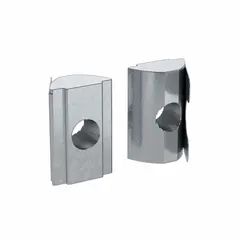 Steel T-nut with zinc-plated finish for roll-in mounting in 8 mm T-slots. Single center threaded hole. Compatible with Fath 15 Series and 40 Series profiles. Pack of 4.