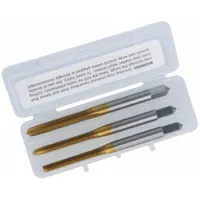 CLEVELAND Tap Kit: #6-32 UNC, H3 / 2B, 2 Flute, TiN Coated High Speed Steel (MPN C84228)