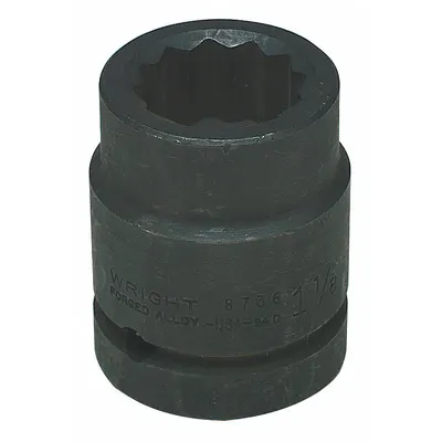 WRIGHT TOOL Impact Socket: 1 in Drive Size, SAE, 1 3/8 in Socket Size, 12-Point, Std - 1" Drive Impact Sockets